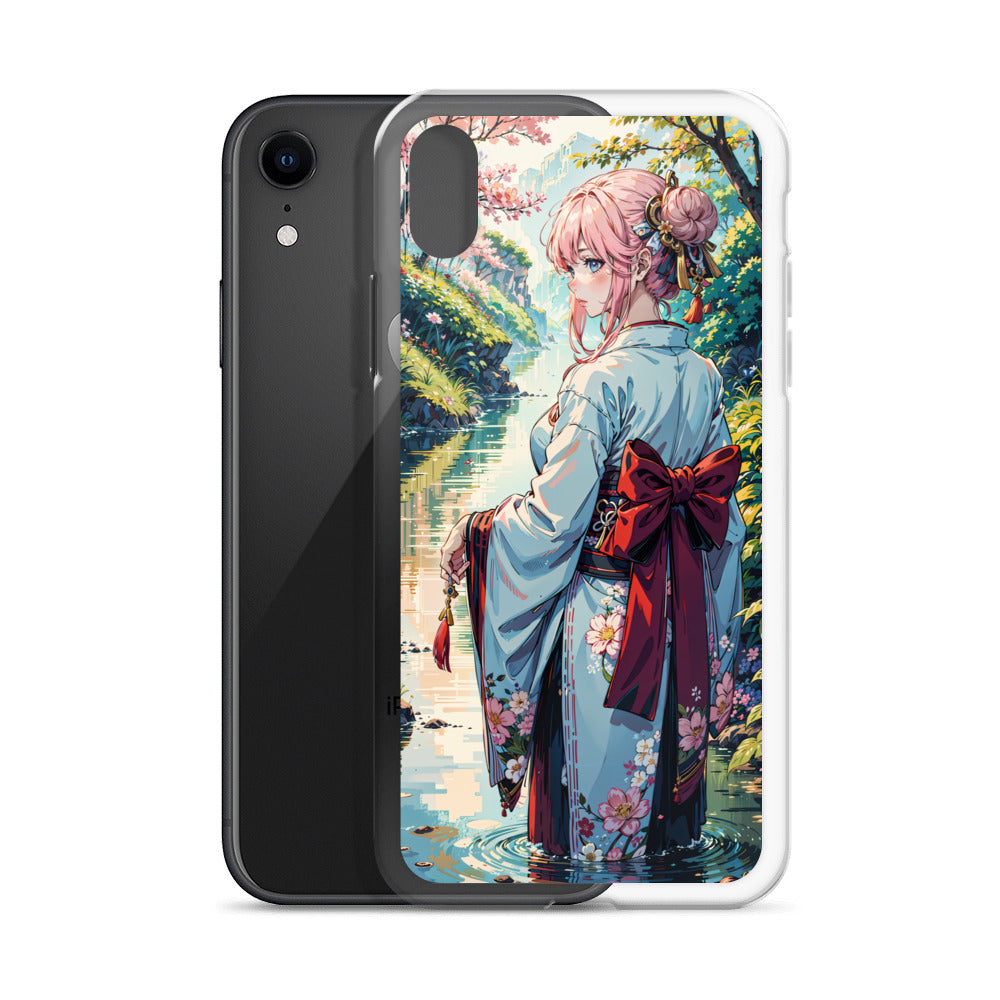 Kawaii Kimono Yae Miko Genshin Clear Case for iPhone®