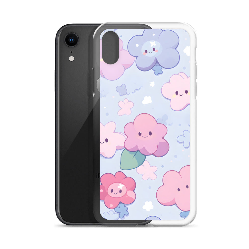 Kawaii Cute Anime Flowers Clear Case for iPhone®