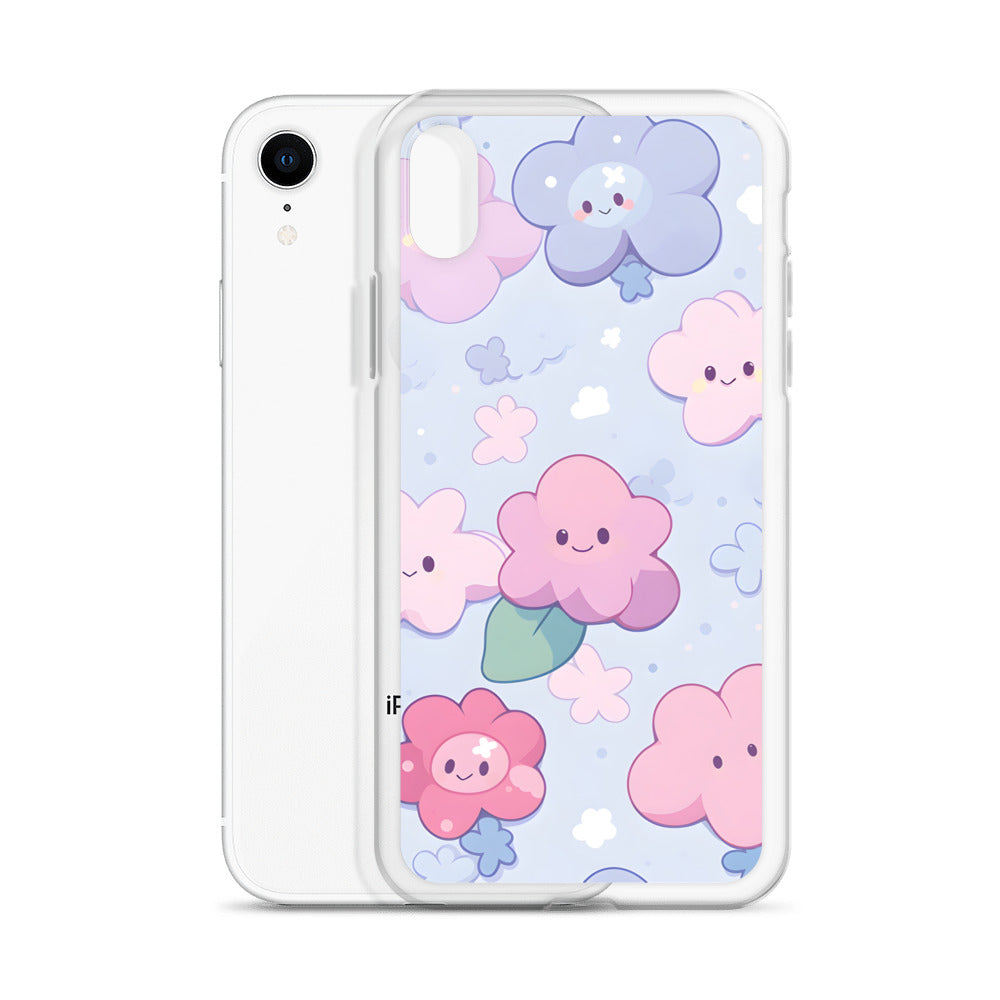 Kawaii Cute Anime Flowers Clear Case for iPhone®