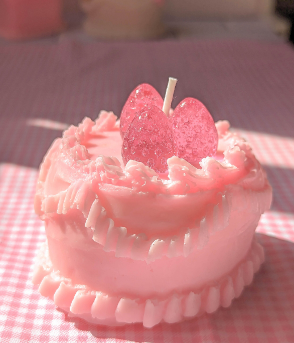 Cute Jelly Strawberry Cake Candle