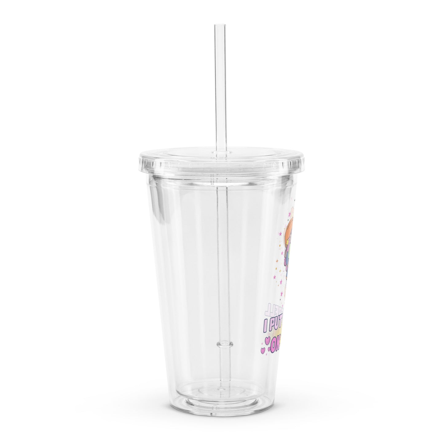 Cute Little Magical Witch Spell On You Kawaii Halloween Clear plastic tumbler