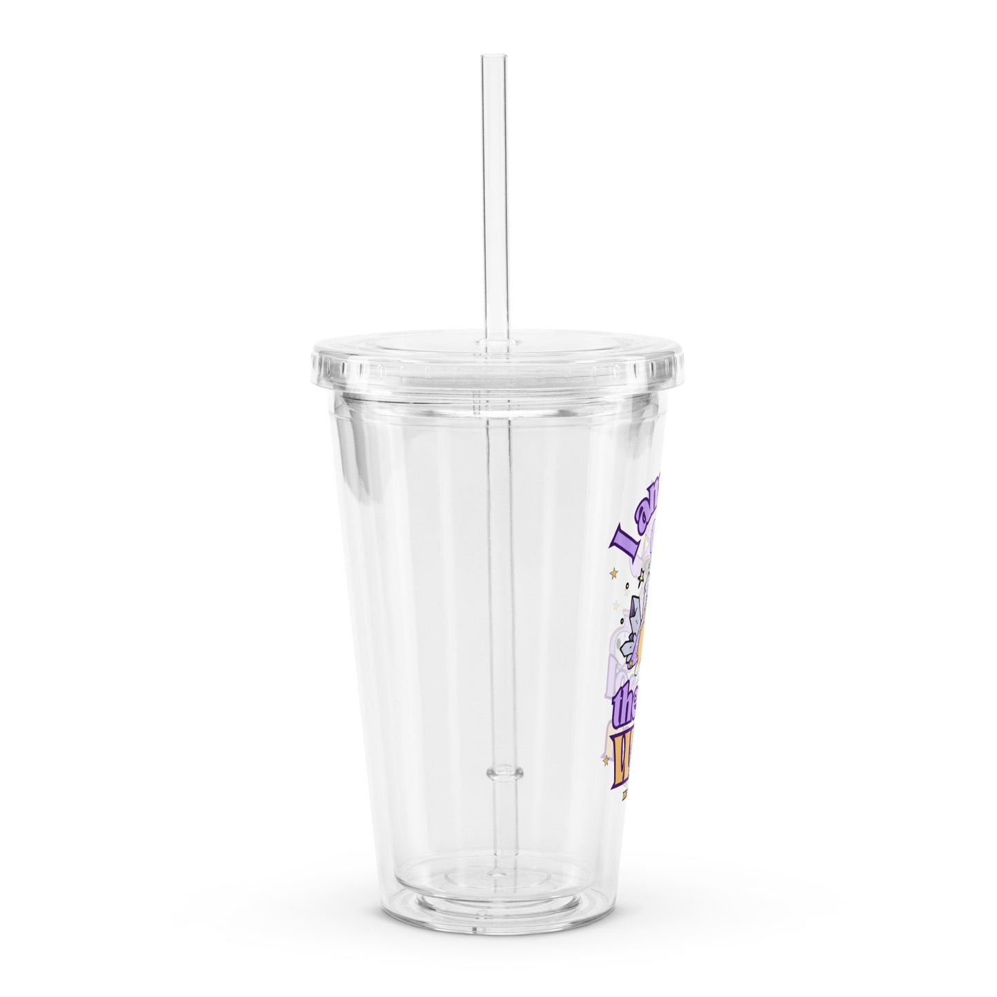 Cute Witch Cat Im The Cool Witch Halloween Clear plastic tumbler