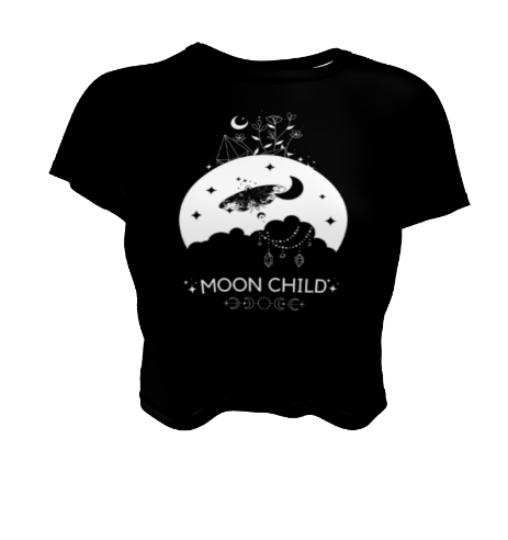 Magical Witchy Moon Child Astral Mystical Crop Top