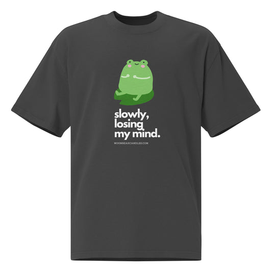 Kawaii Funny Anime Cartoon Frog Losing My Mind Meme Oversized Shirt