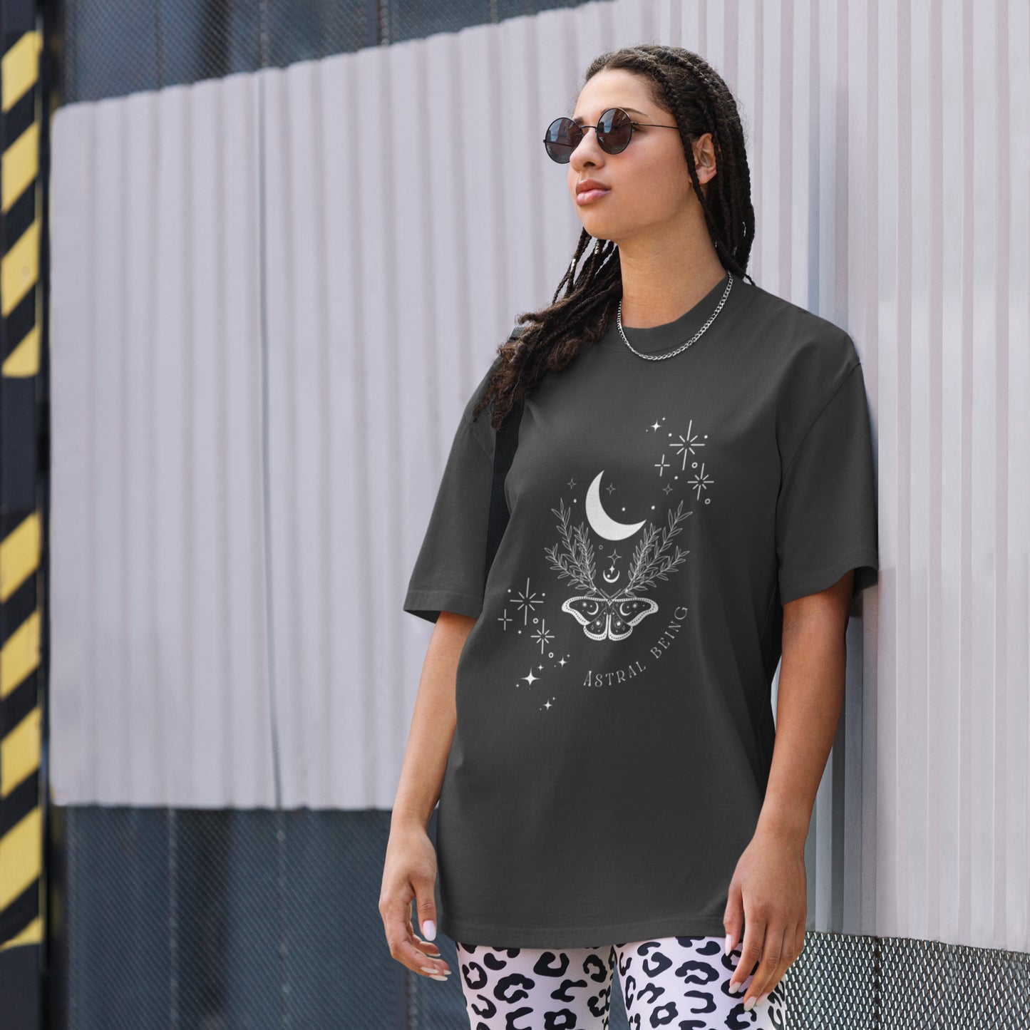 Magical Witchy Astral Being Mystical Butterfly Oversized Shirt