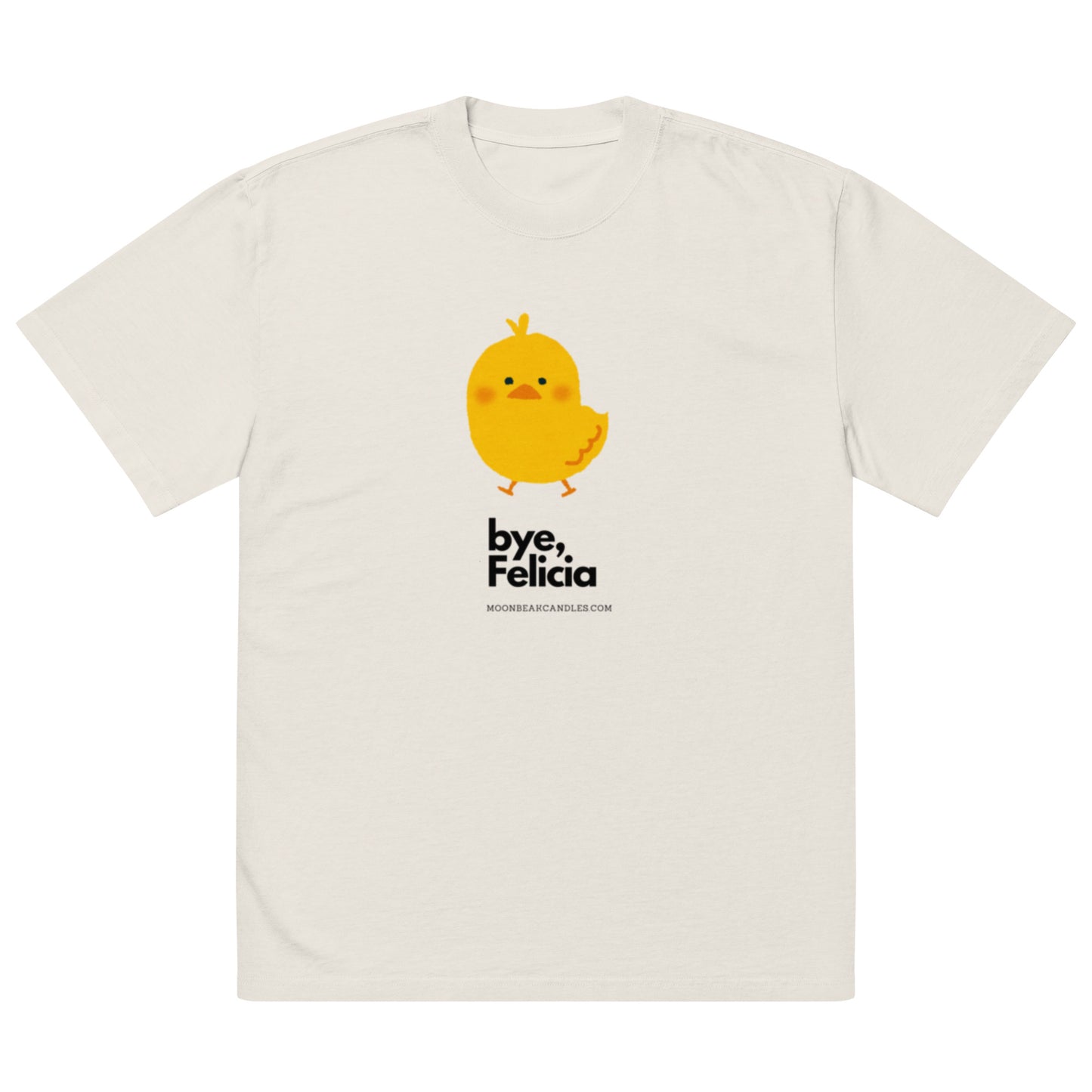 Kawaii Chicken Funny American Slang Beige Oversized Shirt