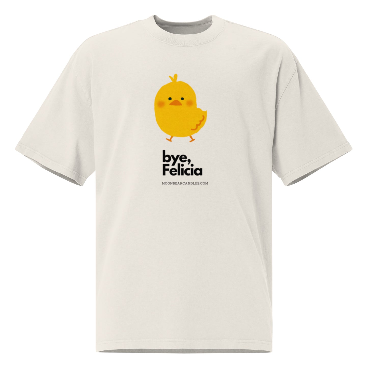 Kawaii Chicken Funny American Slang Beige Oversized Shirt