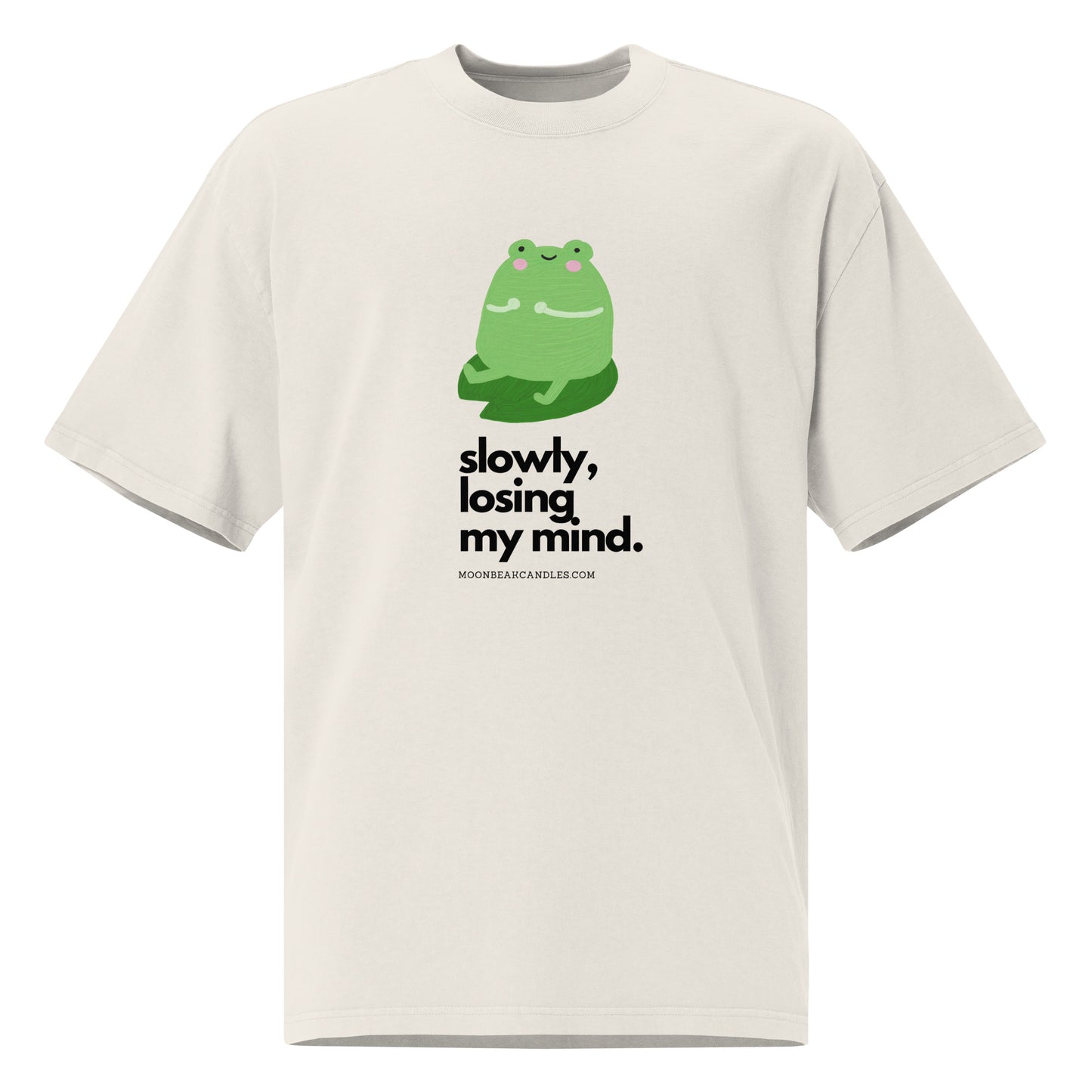 Kawaii Funny Anime Cartoon Frog Losing My Mind Meme Oversized Shirt