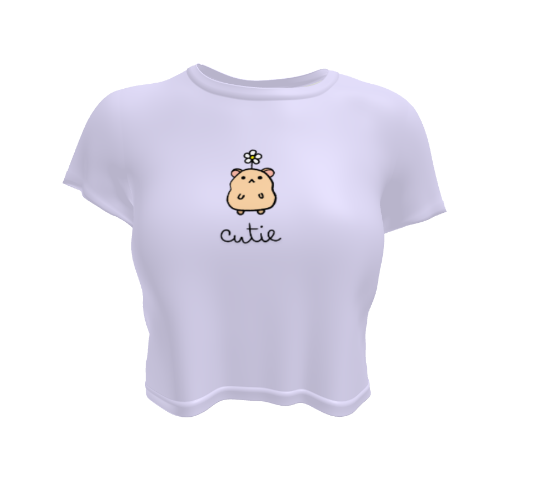 Cute Mouse Daisy Pastel Purple Crop Top