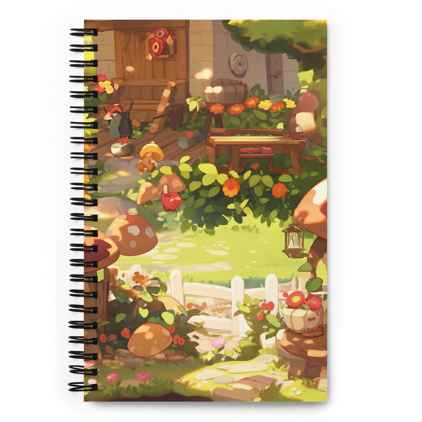 Kawaii Fantasy Mushroom Forest RPG Game Notebook