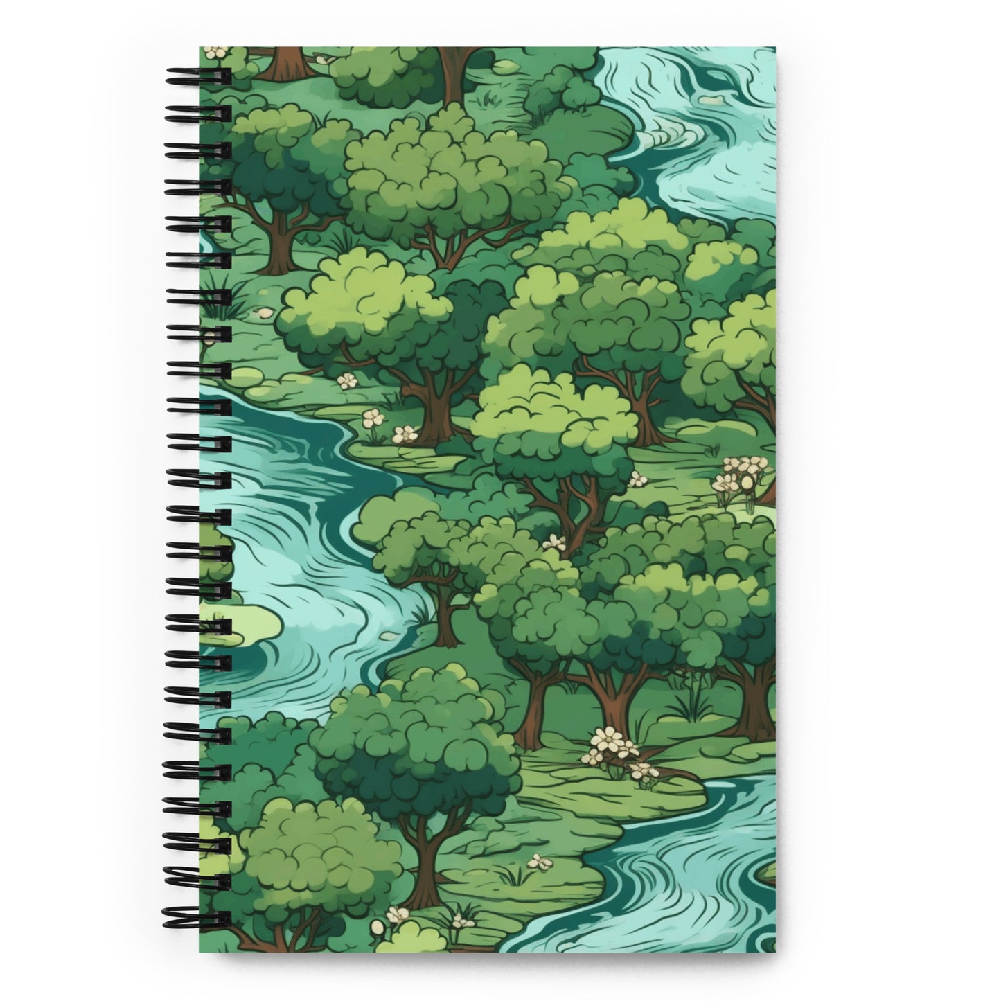 Kawaii Fantasy Forest River RPG Game Notebook