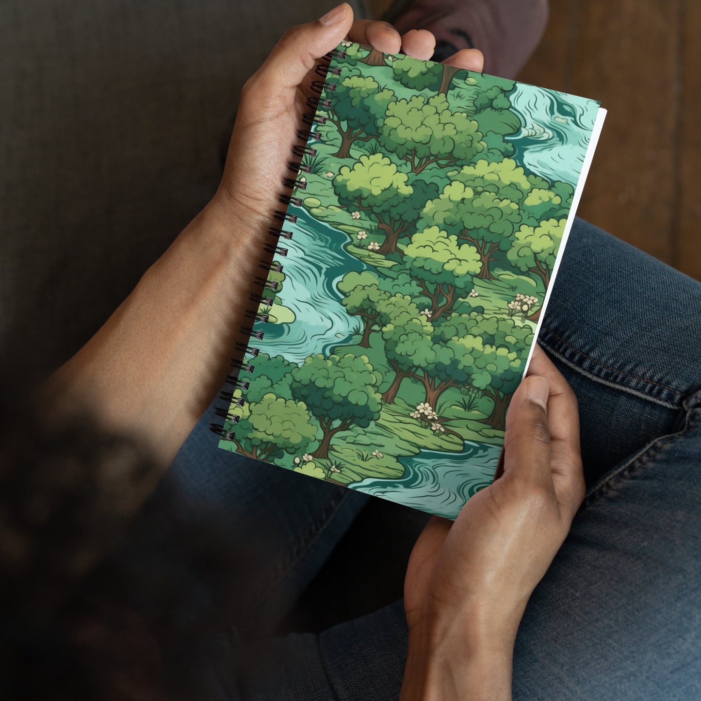 Kawaii Fantasy Forest River RPG Game Notebook