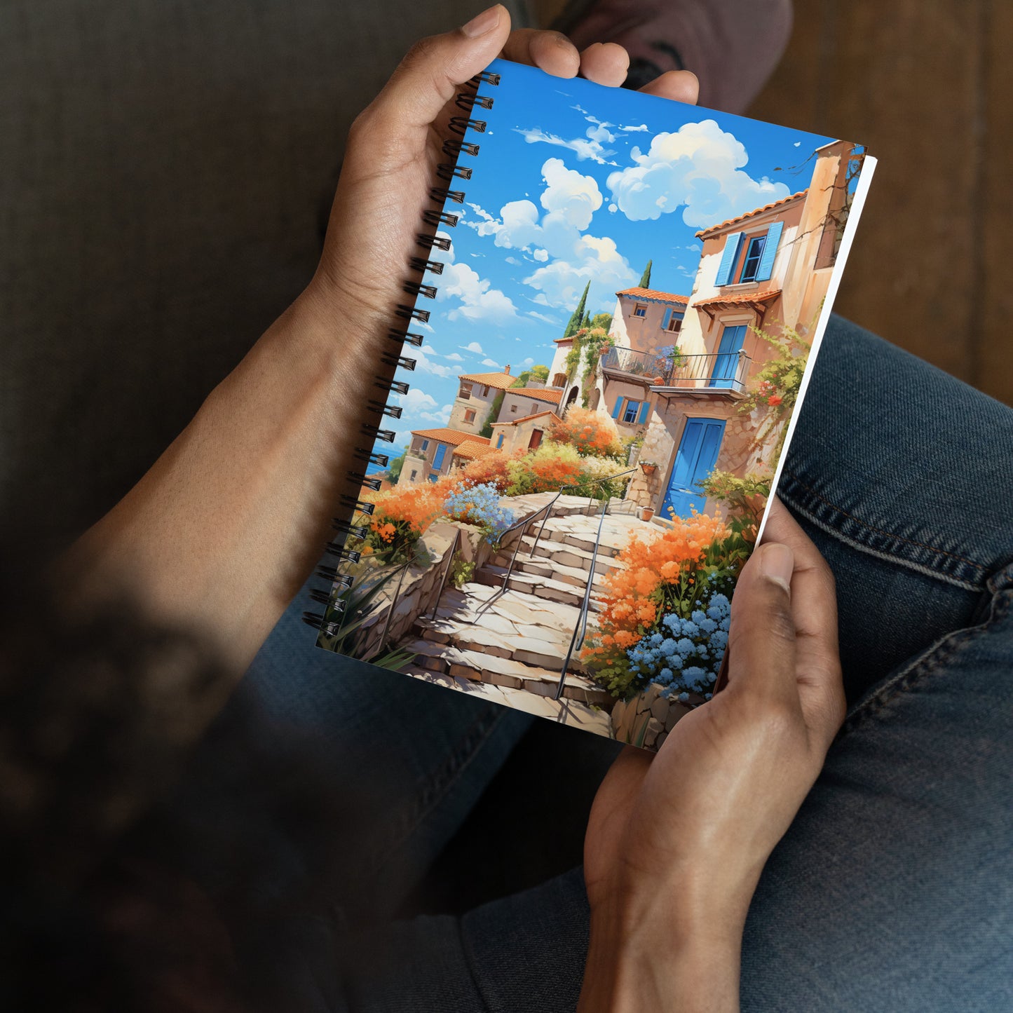 Beautiful Aesthetic Anime Style French Summer House Notebook