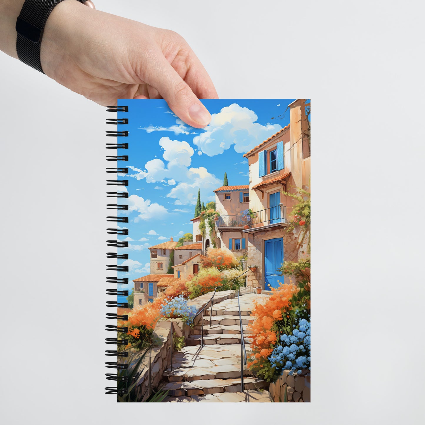 Beautiful Aesthetic Anime Style French Summer House Notebook