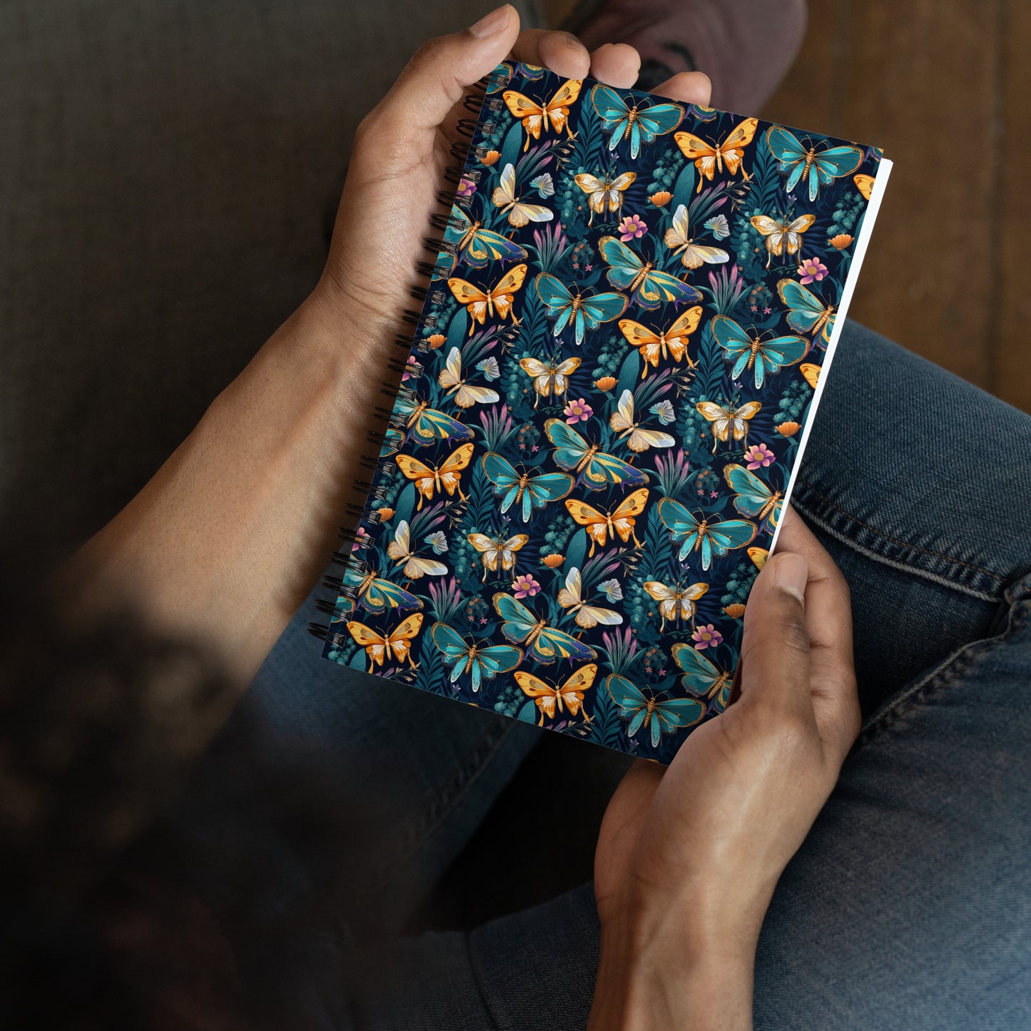 Beautiful Blue Butterfly Natural Pattern Notebook