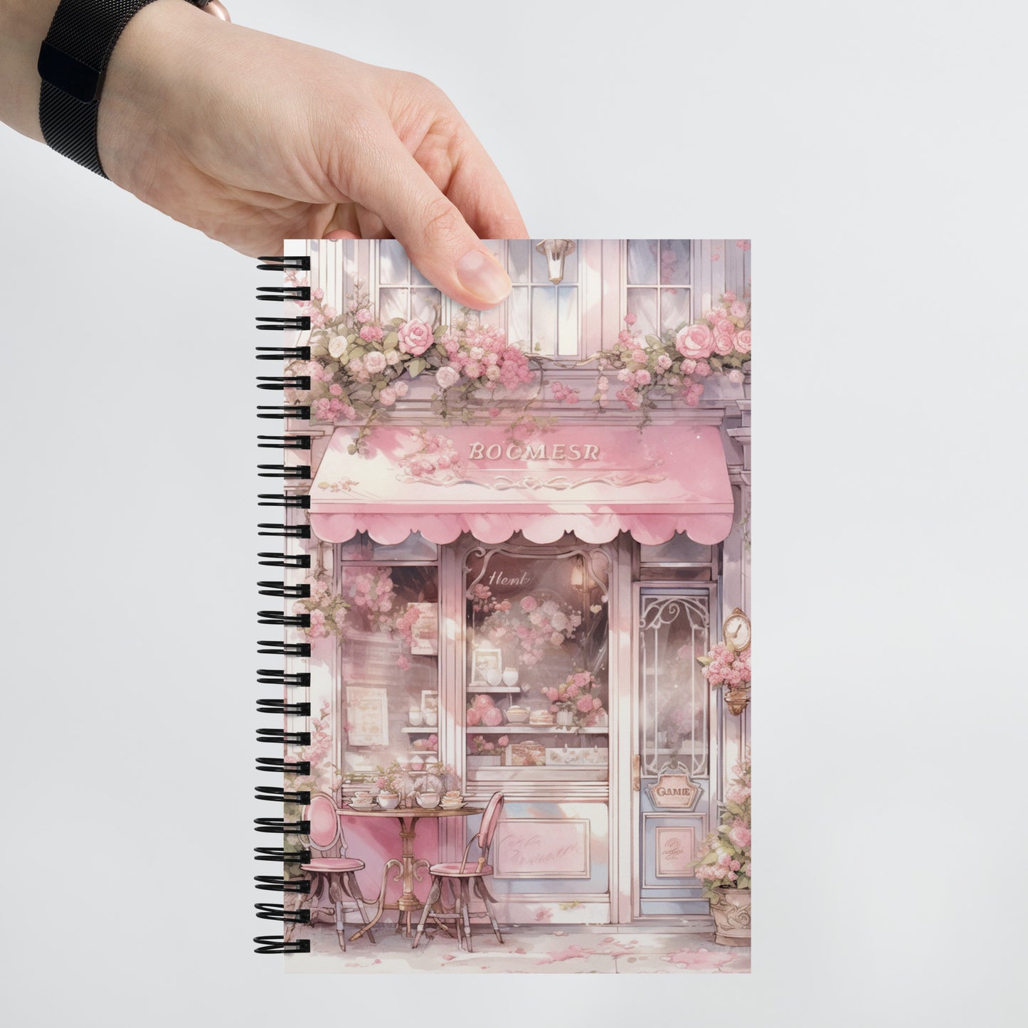 Beautiful Baroque Pink Coquette French Bakery Vintage Notebook