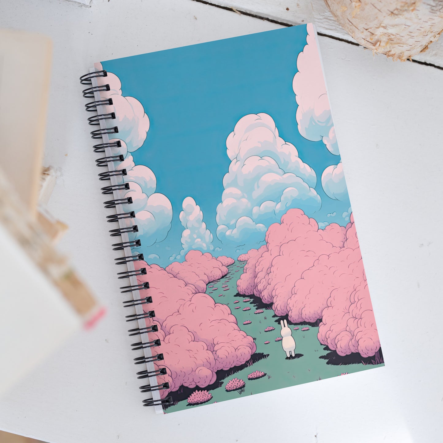 Kawaii Bunny Cute Retro Aesthetic Spring Rabbit  Anime Drawing Notebook