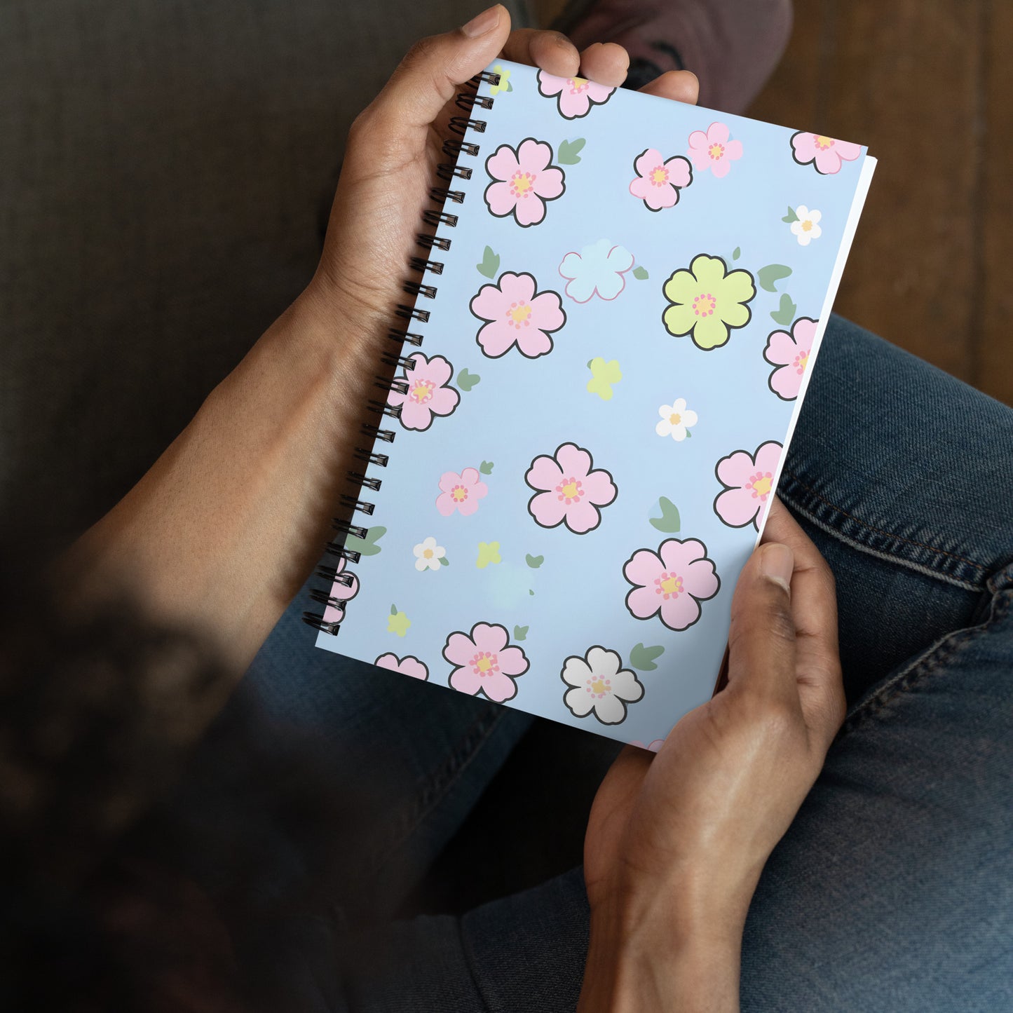 Kawaii Pastel Sakura Flowers Notebook