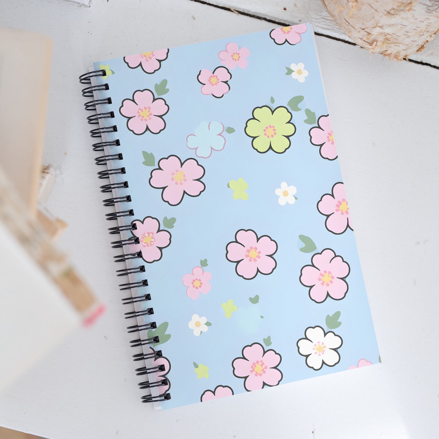 Kawaii Pastel Sakura Flowers Notebook