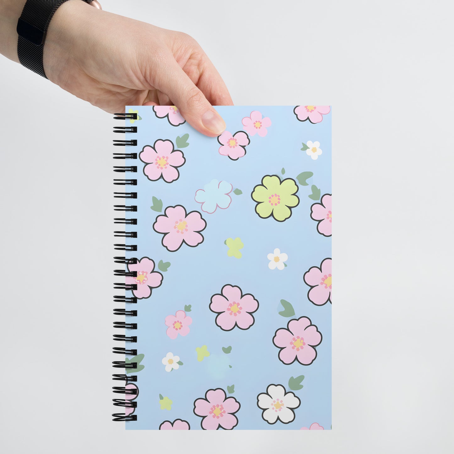 Kawaii Pastel Sakura Flowers Notebook