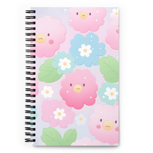 Kawaii Fluffy Anime Cloud Flowers Pastel Notebooks