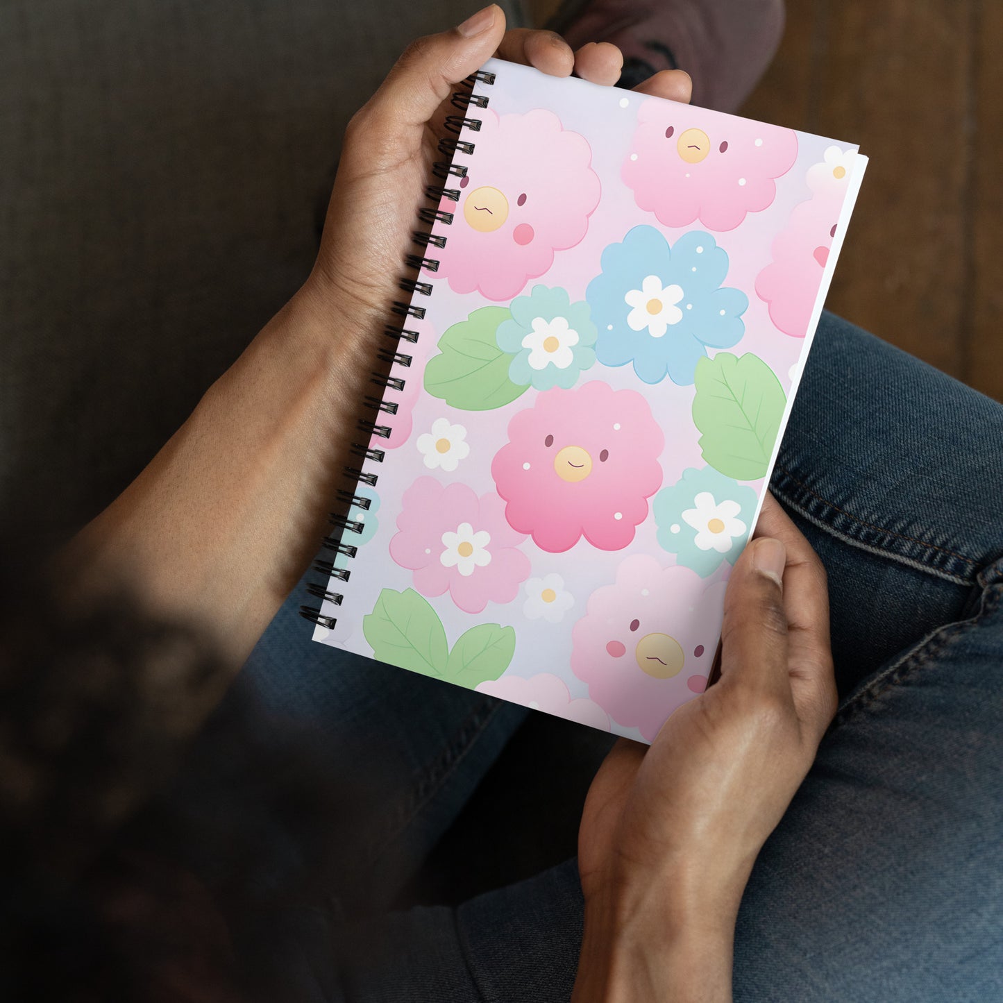 Kawaii Fluffy Anime Cloud Flowers Pastel Notebooks