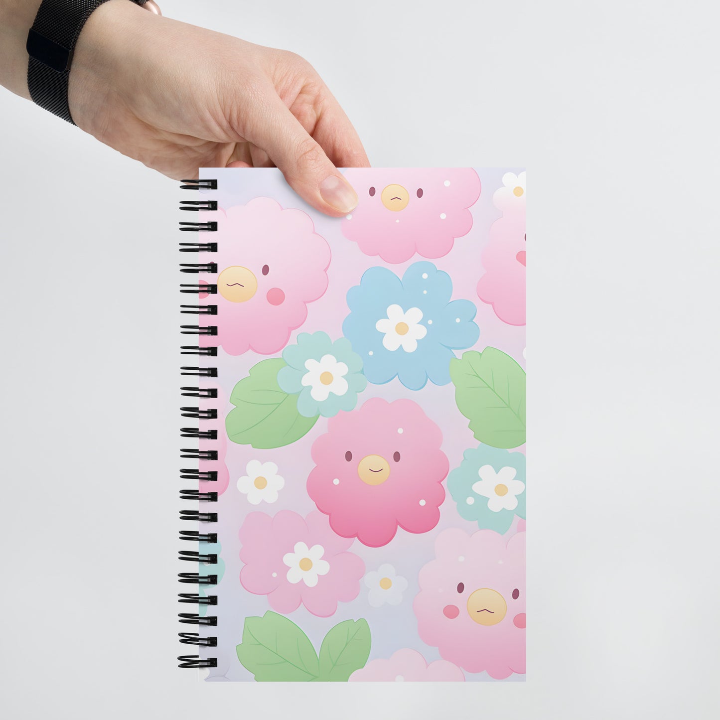 Kawaii Fluffy Anime Cloud Flowers Pastel Notebooks