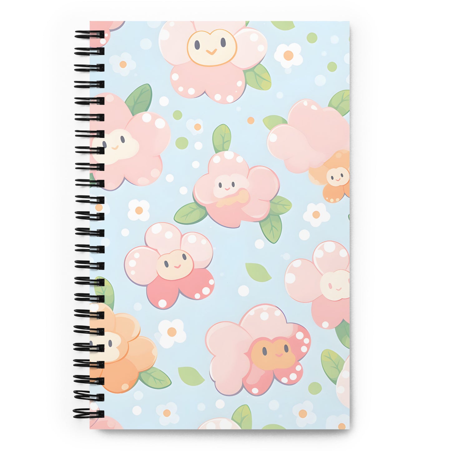 Kawaii Cute Anime Fall Flowers  Pastel Notebook