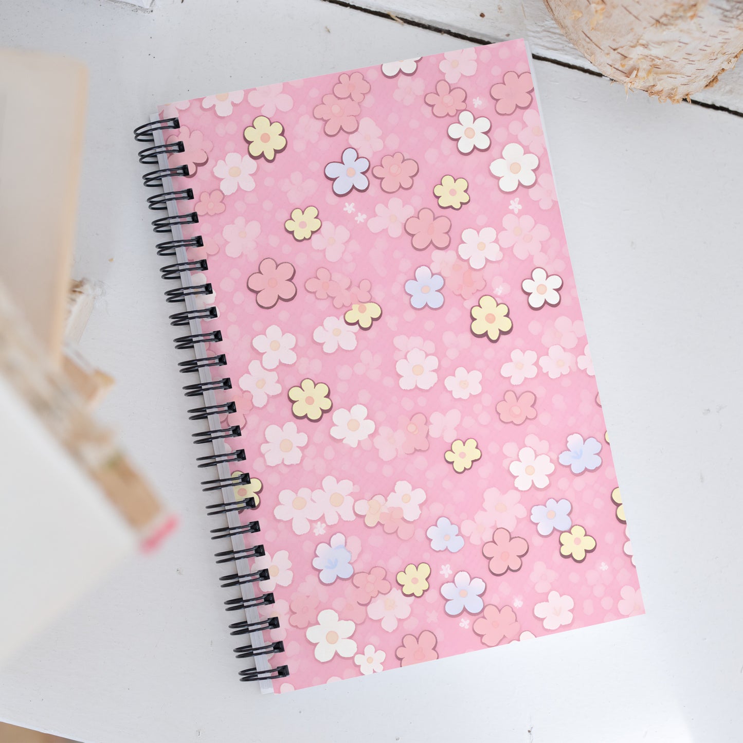 Adorable Mini Cherry Blossom Flowers Pastel Notebook