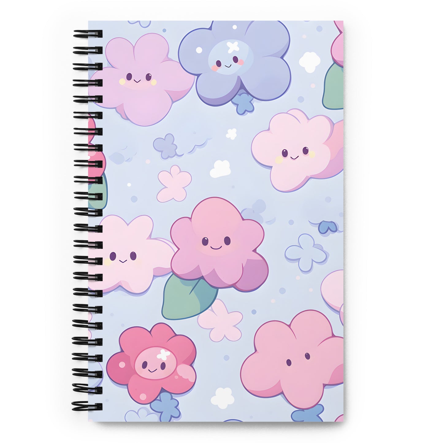 Kawaii Anime Star Flowers Pastel Notebook