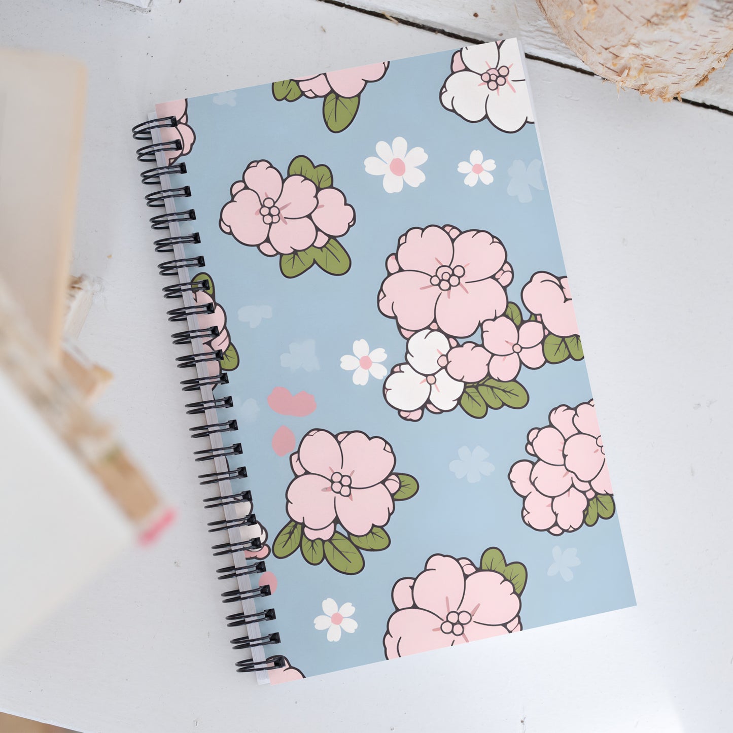 Kawaii Pastel Flower Doodle Notebook