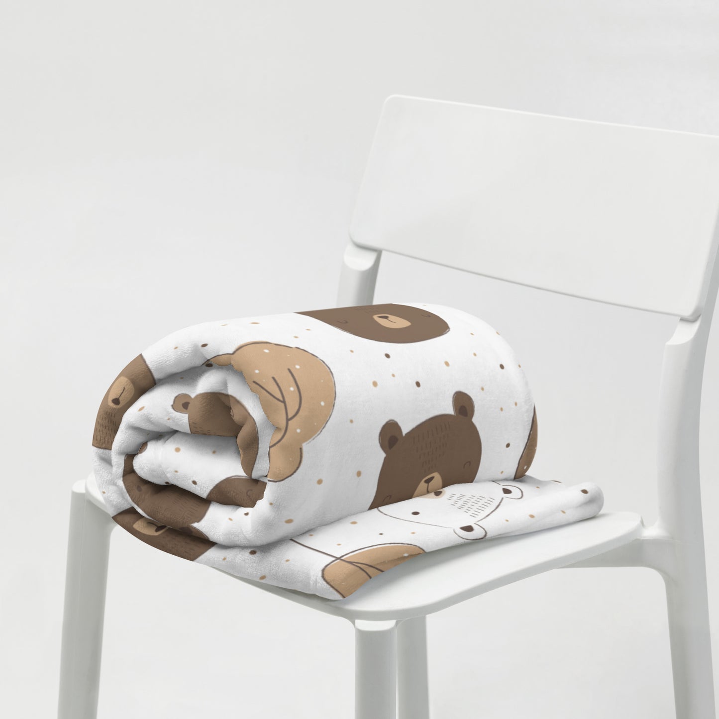 Adorable Korean Brown Bear Fall Soft Throw Blanket