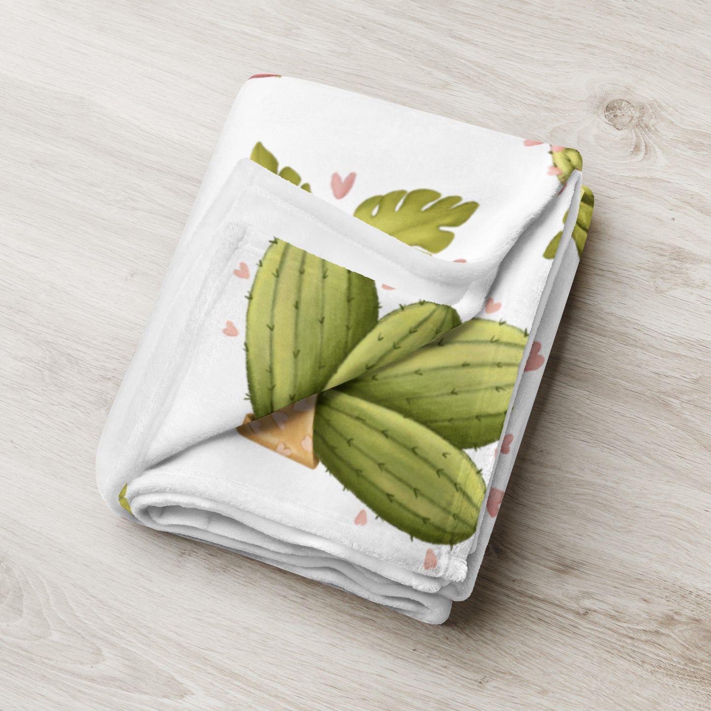 Adorable Succulent Plant Flower Garden White Throw Blanket