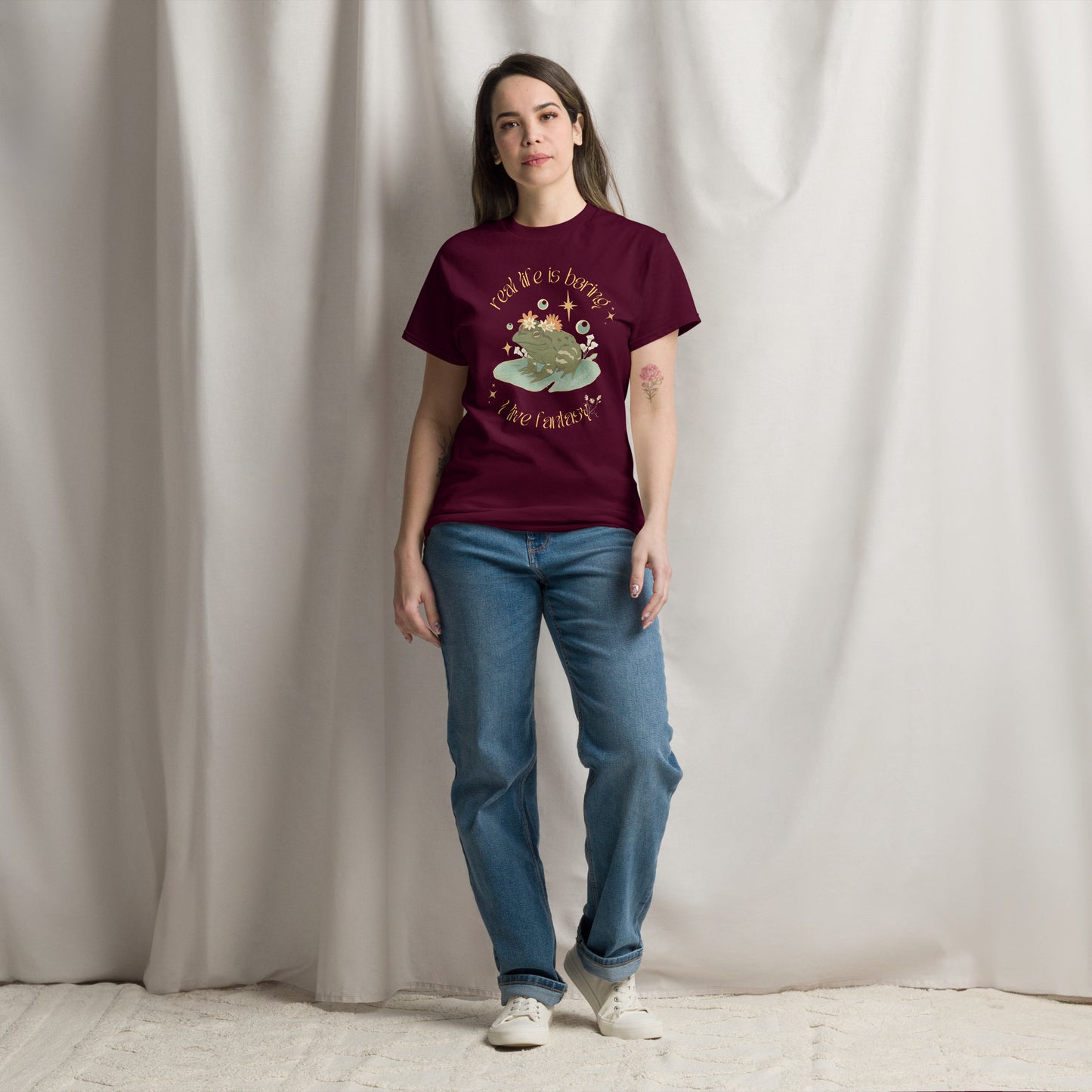 Beautiful Magical Frog Wizard  I Live Fantasy Shirt