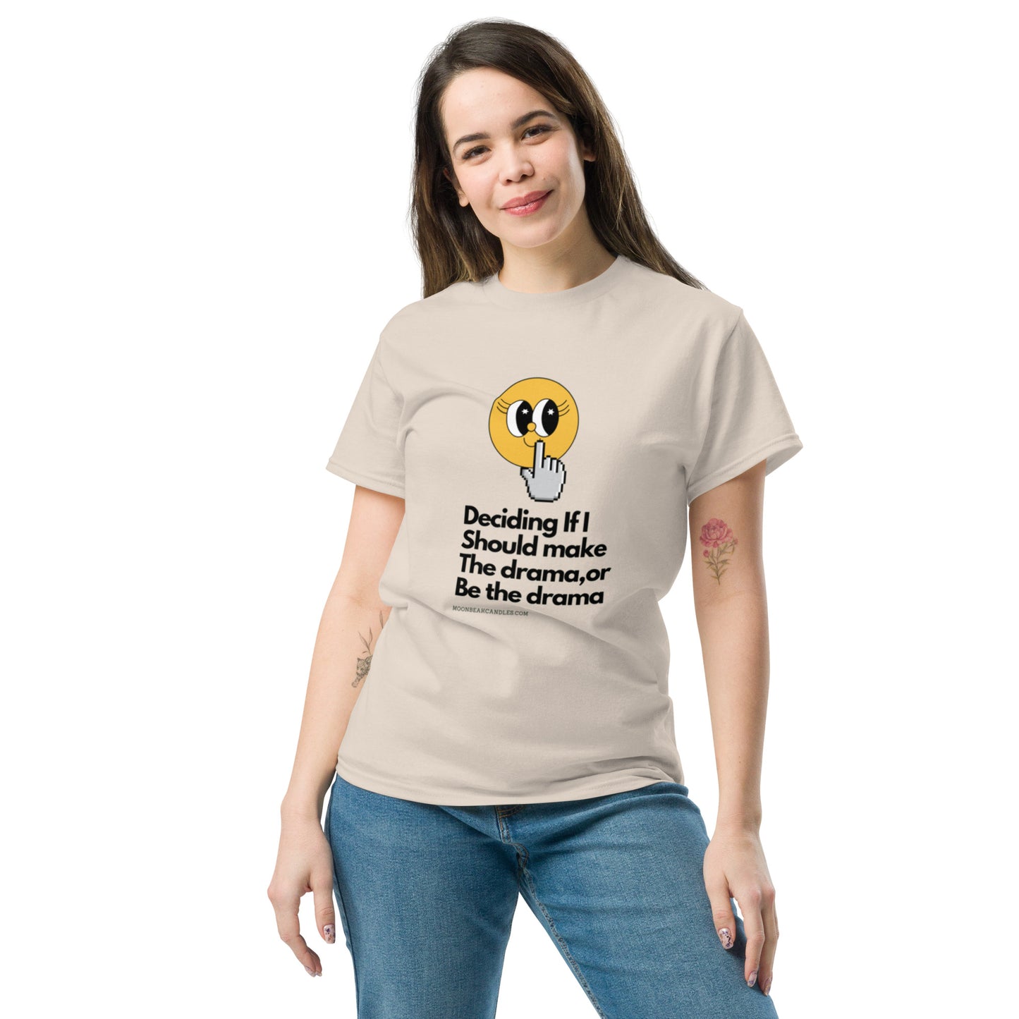 Cute Funny I am or Make Drama Retro Beige T Shirt