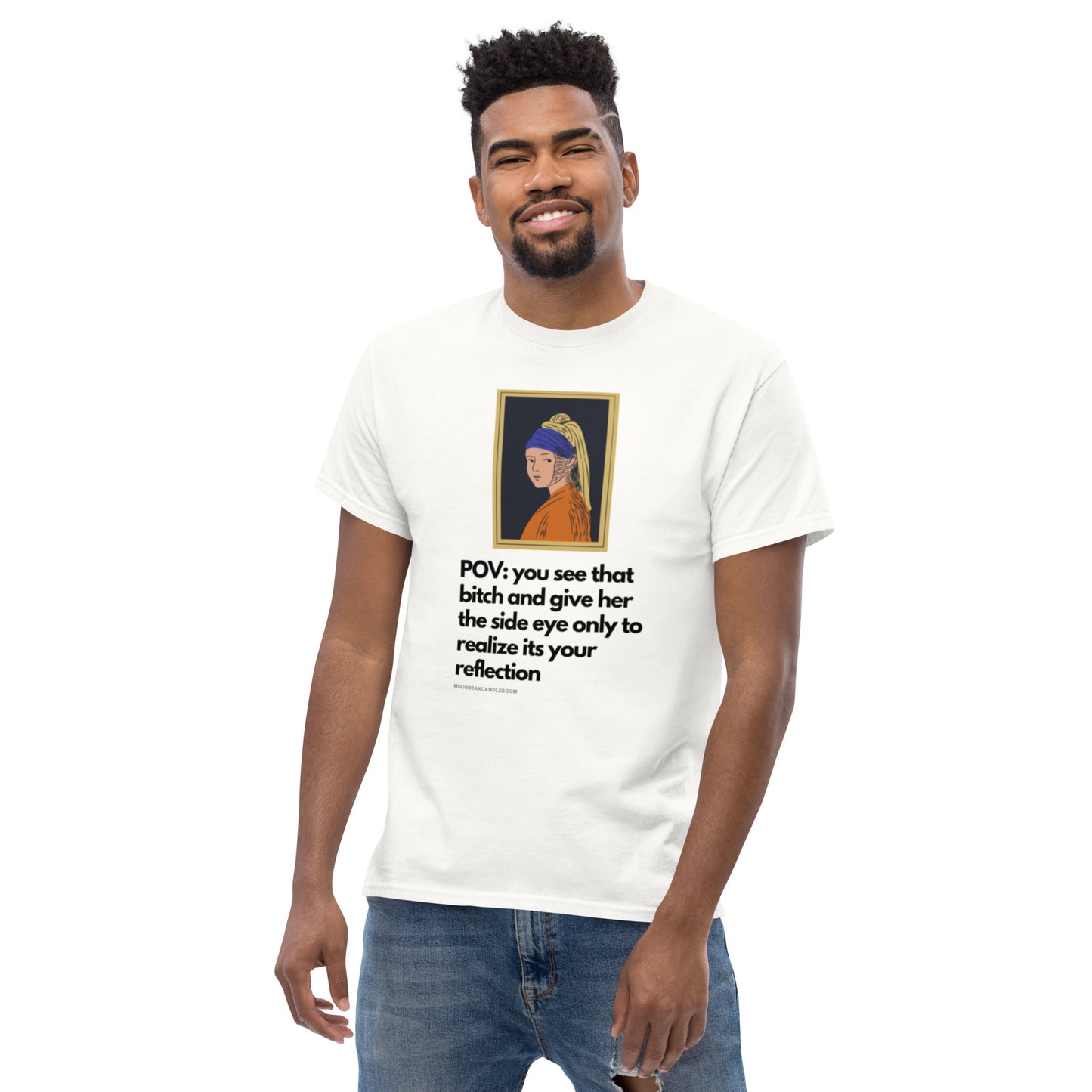 Cute Funny Classic Painting White Dark Humor Shirt