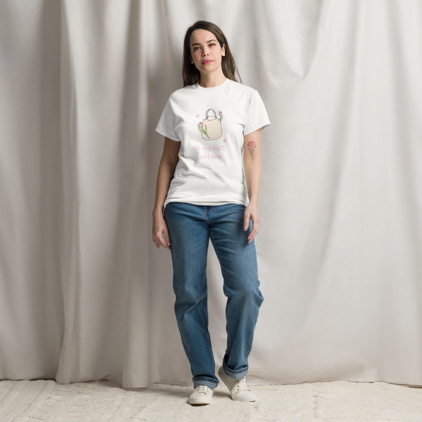 Adorable Soft Girl T shirt Pink Flowers Aesthetic