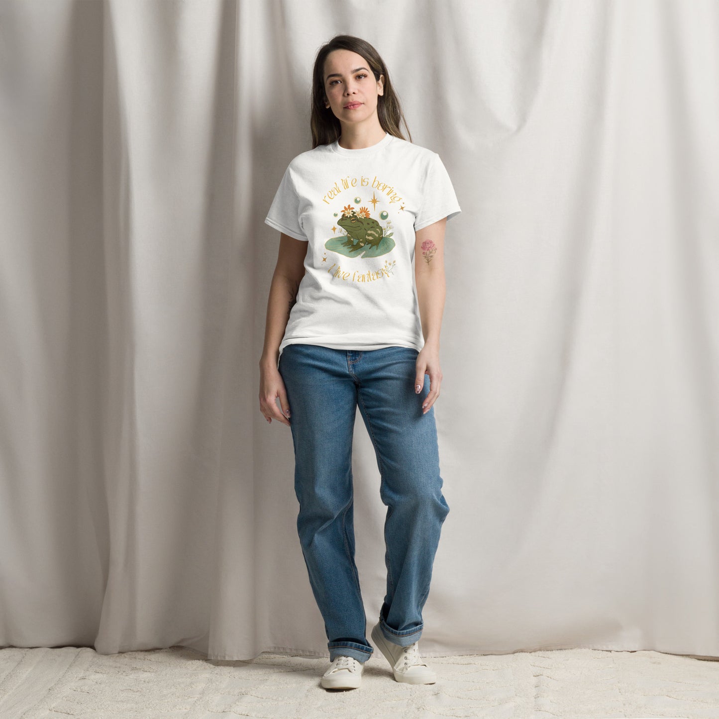 Beautiful Magical Frog Wizard  I Live Fantasy Shirt